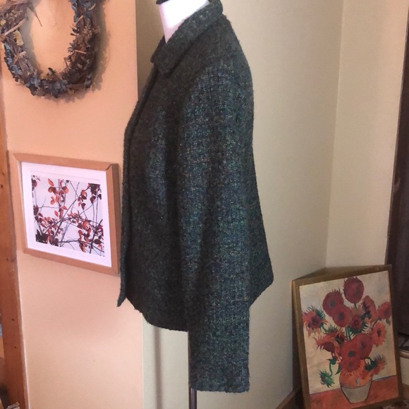 Vtg SAG HARBOR size 10 Boucle nubby KNIT Plaid & Rainbow Fully Lined Career NEW - Picture 10 of 16